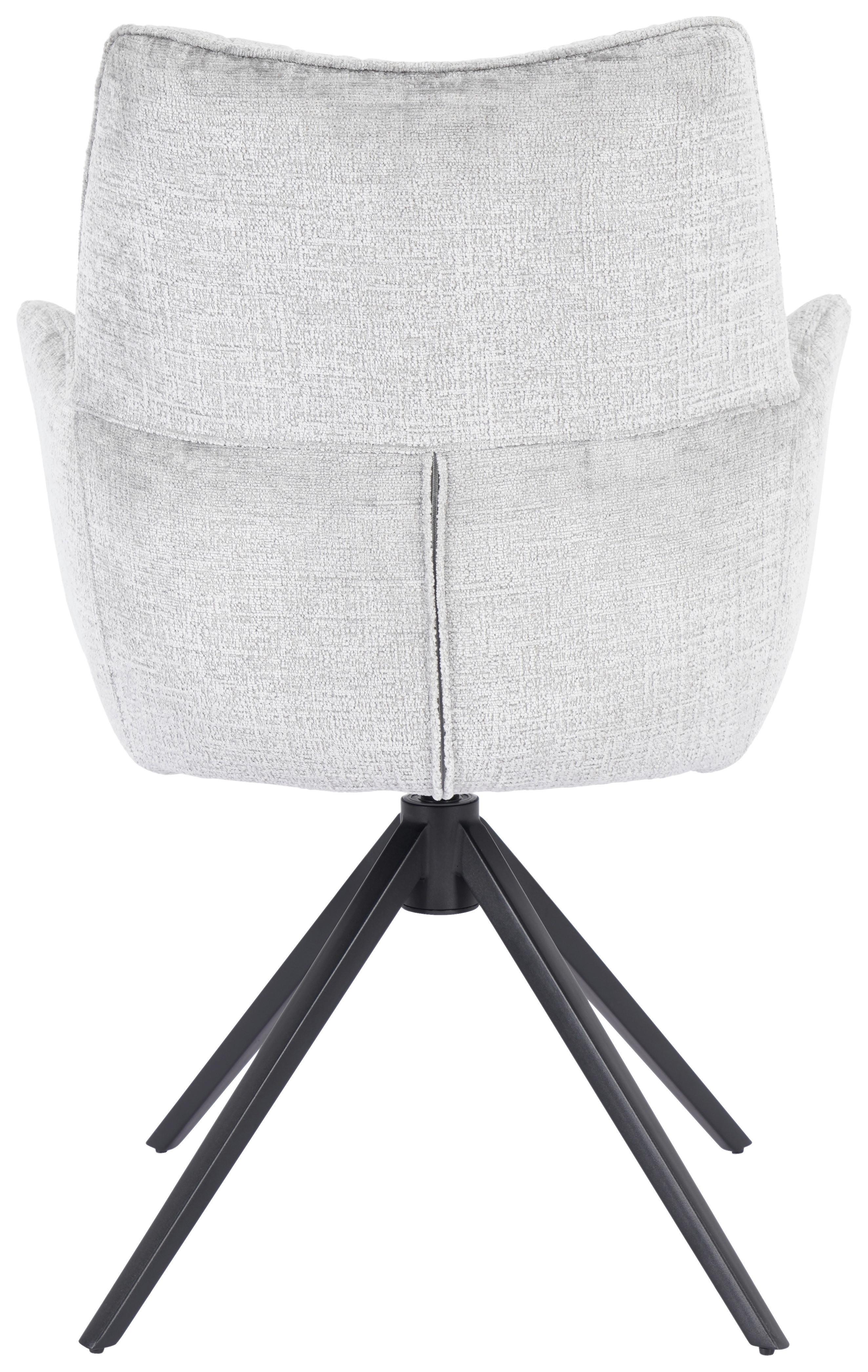 STOL MED ARMSTÖD LUCIA - grå/svart, Lifestyle, metall/textil (62/90/64cm) - Premium Living