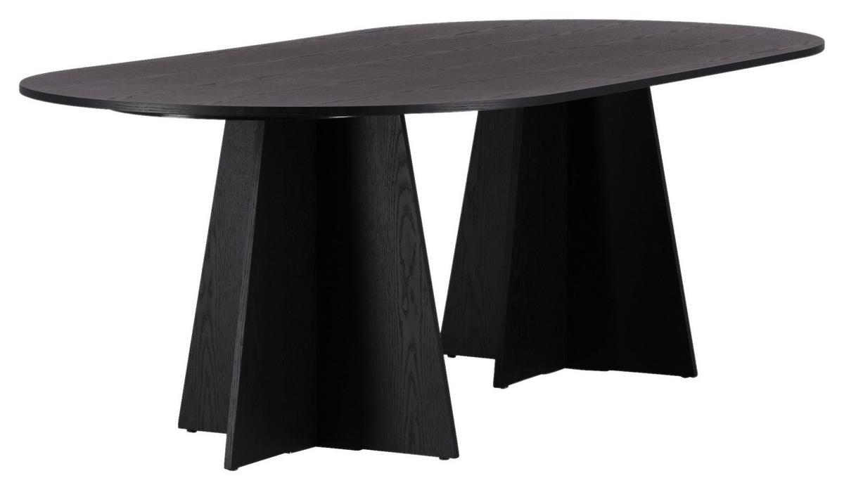 ESSTISCH BOOTCUT - Schwarz, Design, Holz (230/115/75cm) - Livetastic