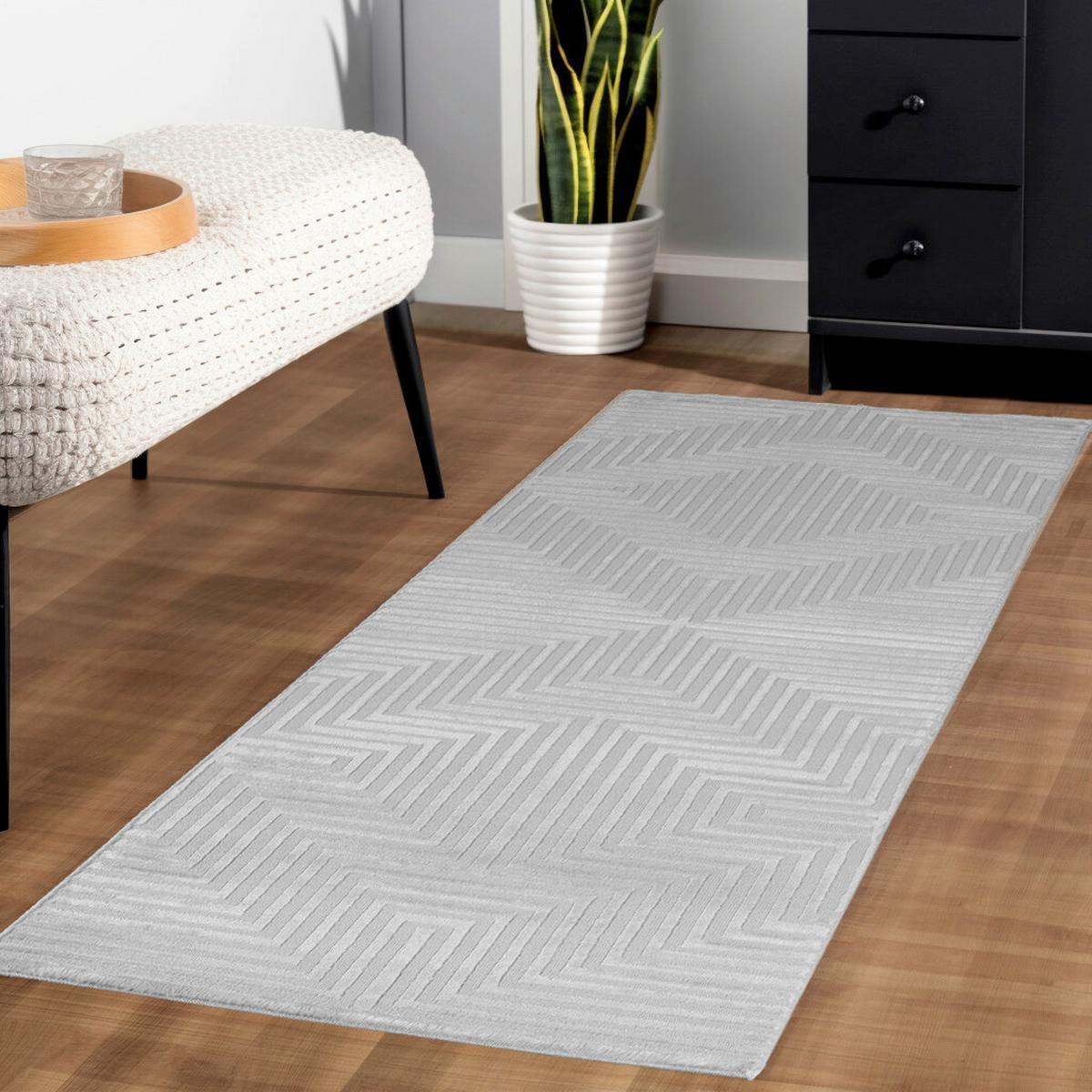 Tekač Sahara, Srebrna, 80x250cm - srebrne barve, Design, tekstil (80/250cm) - Novel