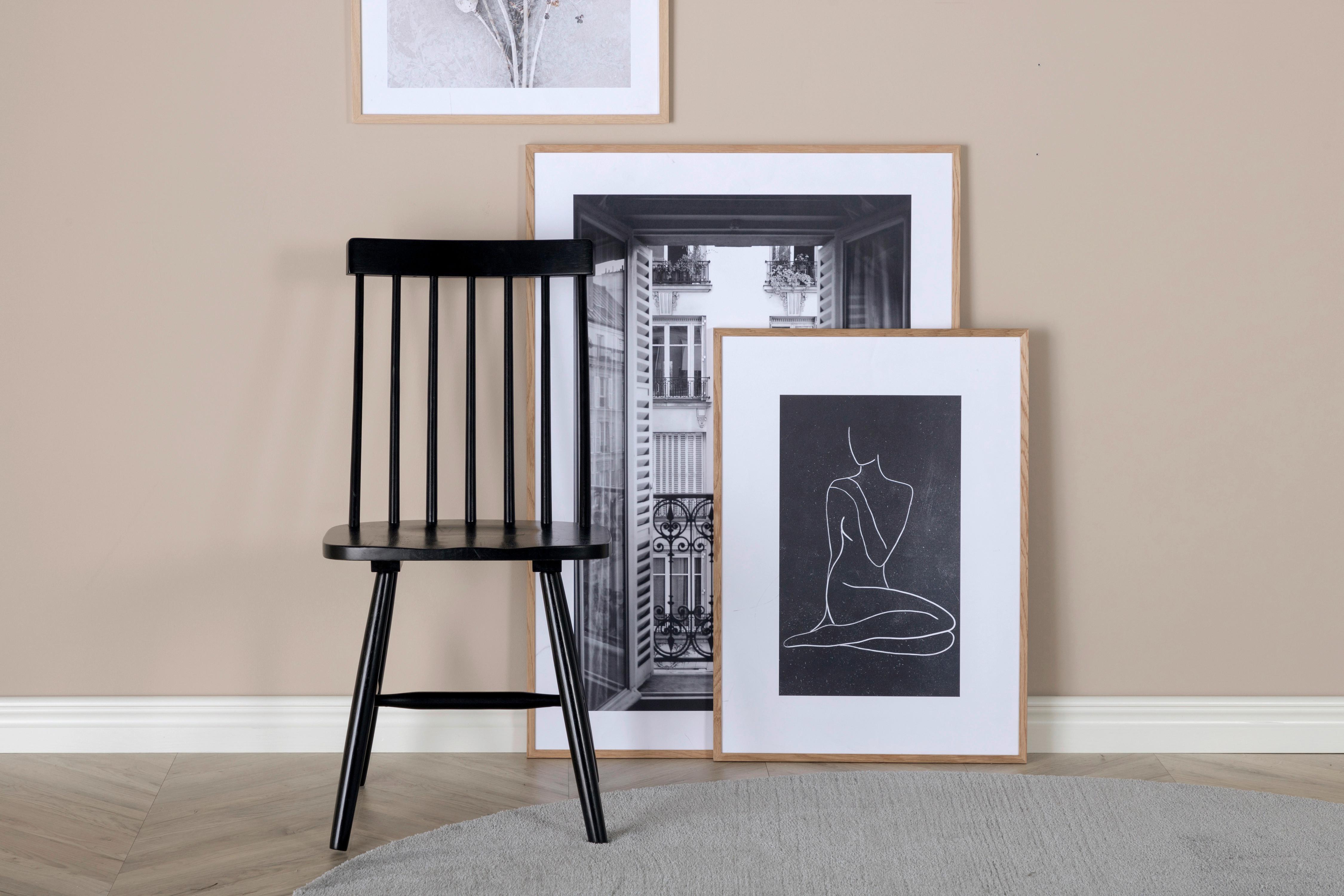 STUHL-SET LÖNNEBERGA - Schwarz, Design, Holz (43/87/55cm) - Livetastic