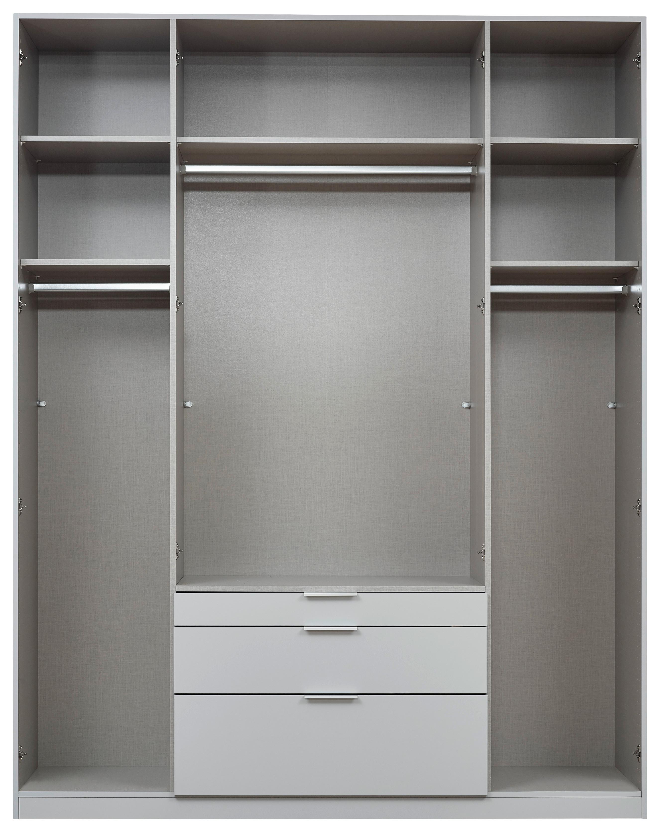 DULAP USI ROTATIVE ALABAMA - argintiu/alb, Modern, material pe bază de lemn (181/229/54cm) - Modern Living