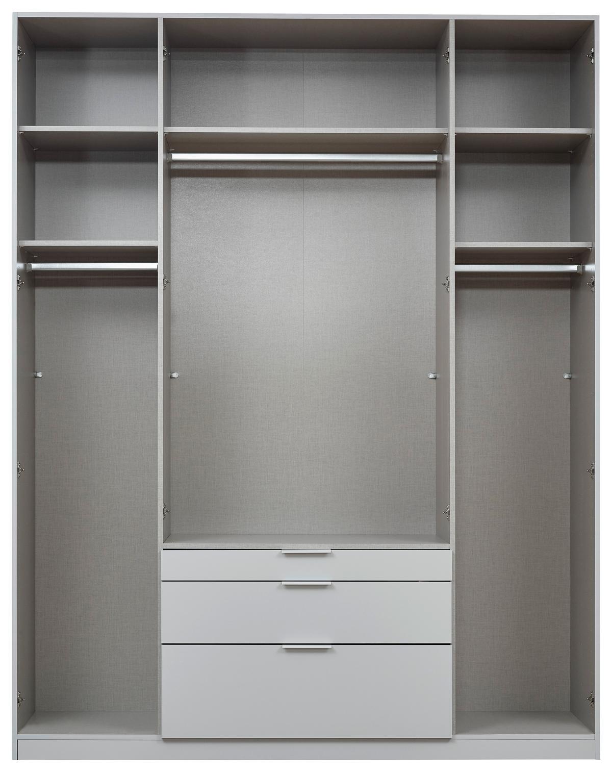 DULAP USI ROTATIVE ALABAMA - stejar Sonoma/argintiu, Modern, material pe bază de lemn (181/229/54cm) - Modern Living