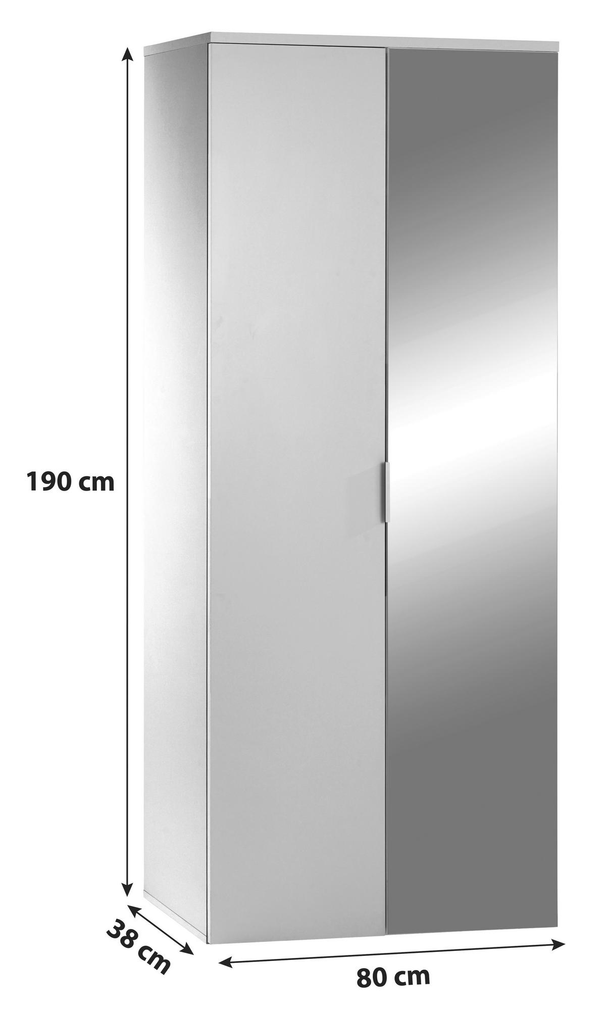 Dulap pentru pantofi MX 150 - alb, Modern, material pe bază de lemn (80/190/38cm) - Modern Living