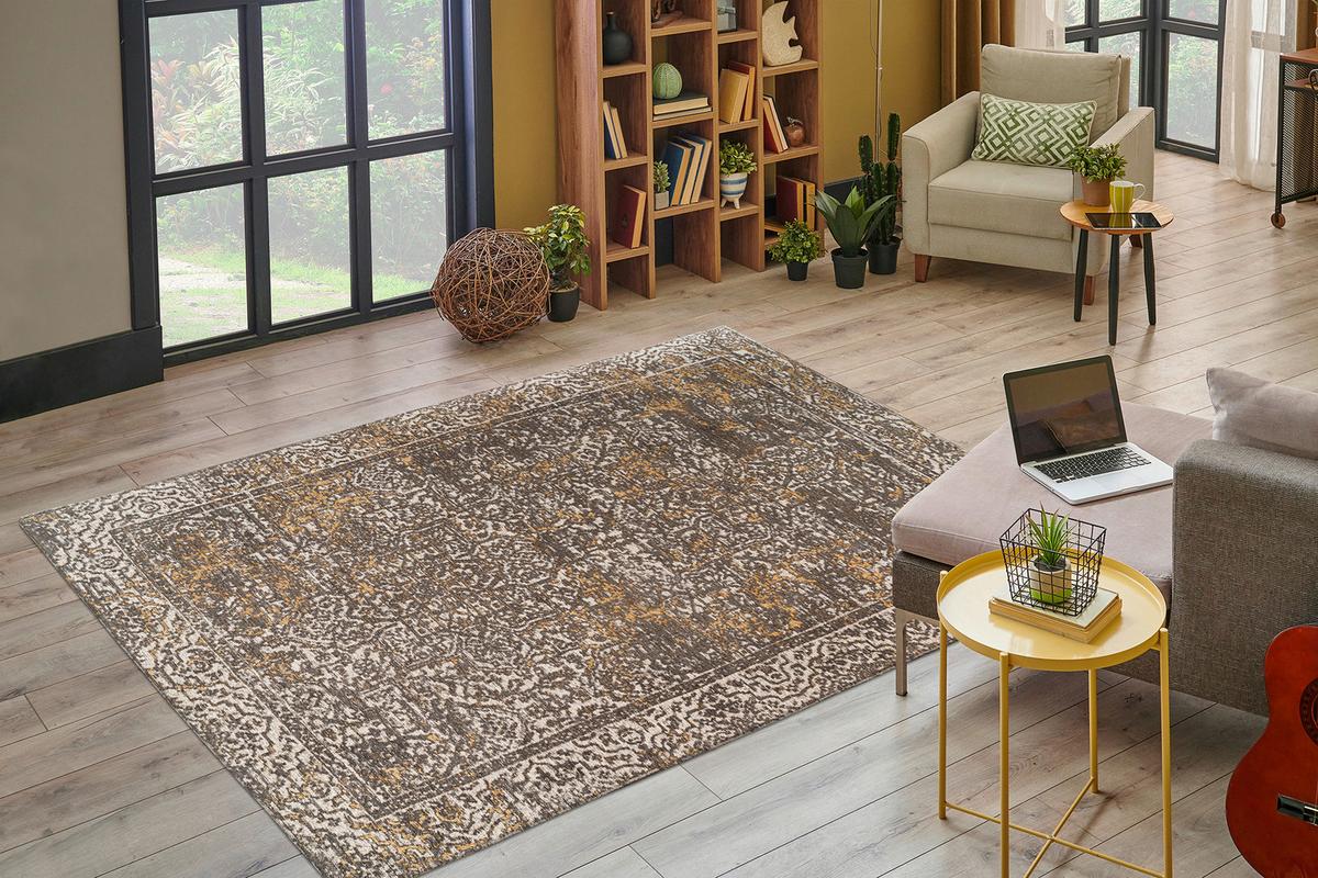 Flachwebeteppich Davio 200 - Beige, Konventionell, Textil (160/230cm) - Kayoom