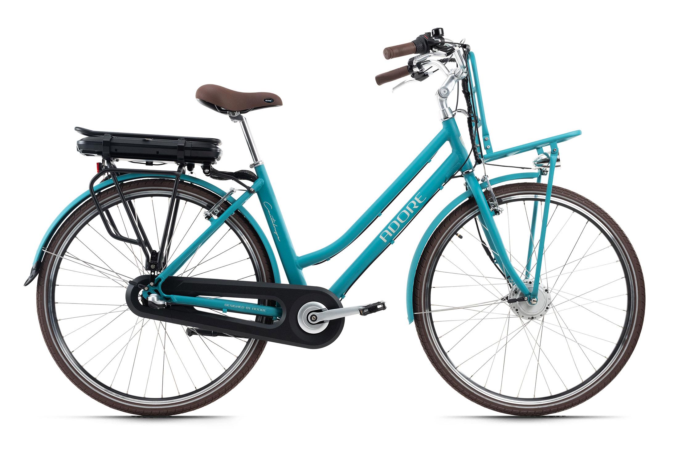 ELEKTROFAHRRAD Alu City Damen Cantaloupe 28" - Blau, Basics, Metall (180/70/100cm)