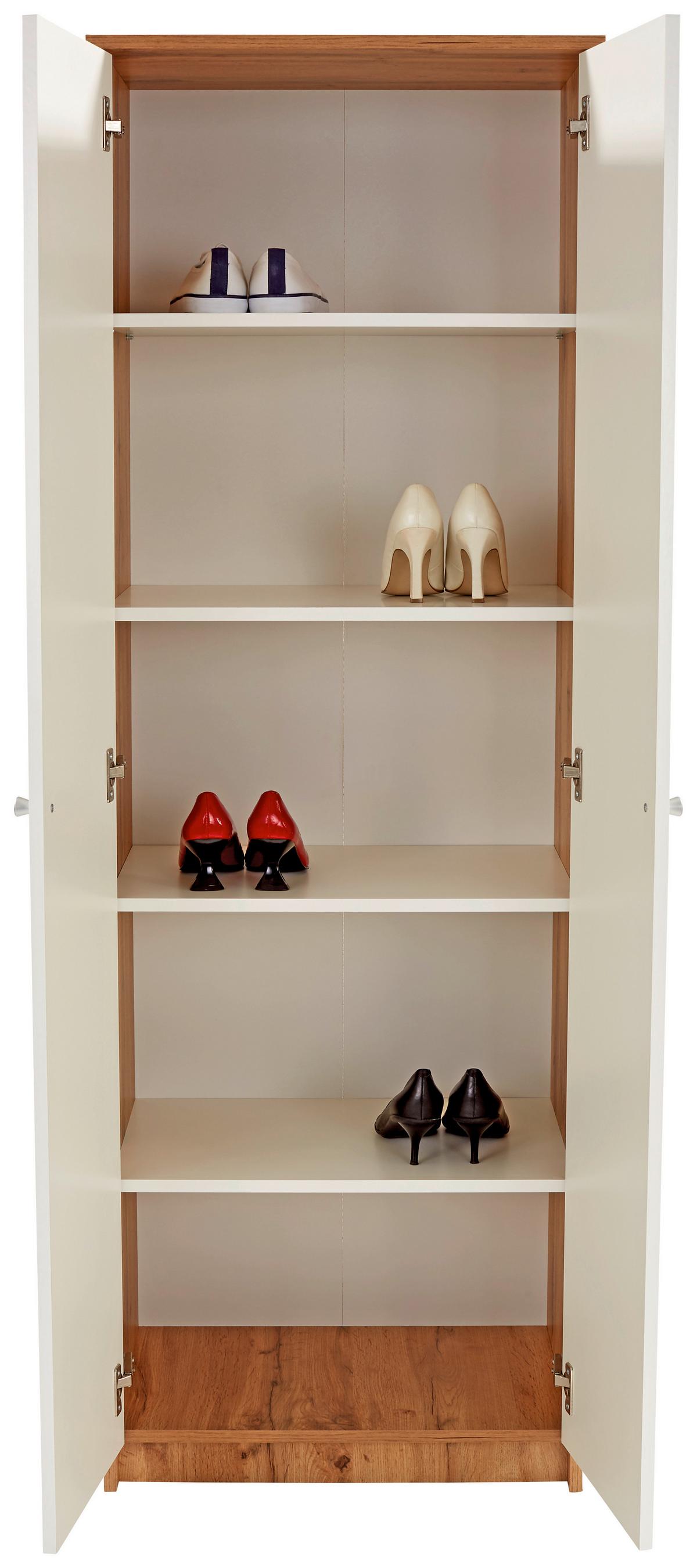 Dulap pentru pantofi KV05 - alb/stejar Artisan, Modern (62,4/178,6/35,4cm) - Best Price