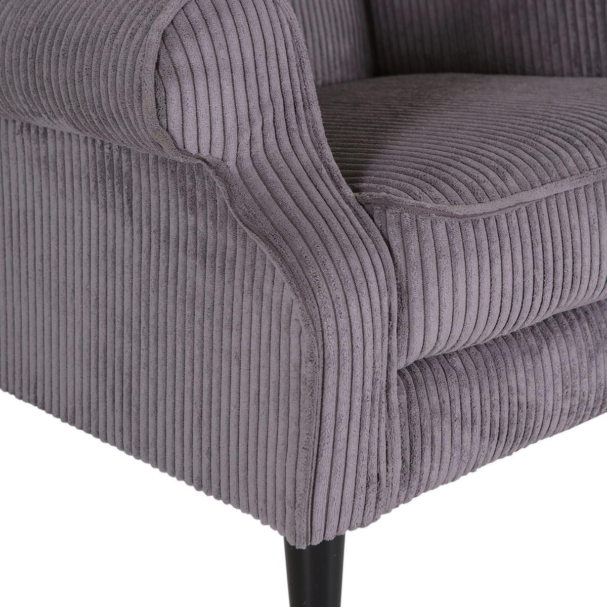 Ohrensessel Viola in Dunkelgrau - Dunkelgrau/Schwarz, Holz/Textil (82/95/85cm) - Mömax