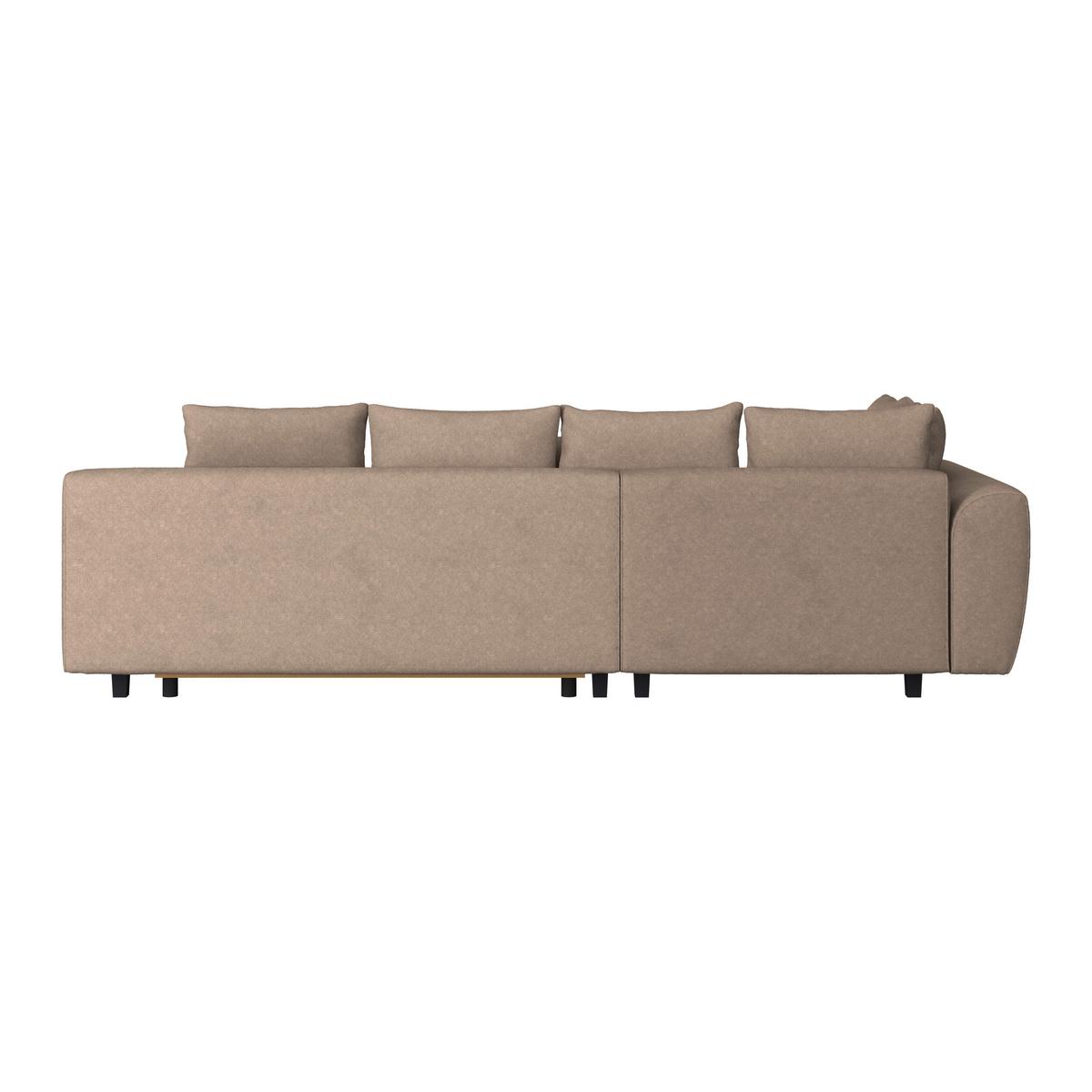 Kutna Garnitura Mendoza - smeđa/crna, Design, tekstil/drvo (197/309cm) - Modern Living