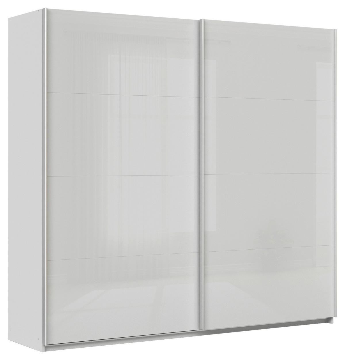 Ormar S Kliznim Vratima Feldkirch - siva visoki sjaj/svijetlo siva, Moderno, staklo/drvni materijal (225/210/62cm) - Modern Living