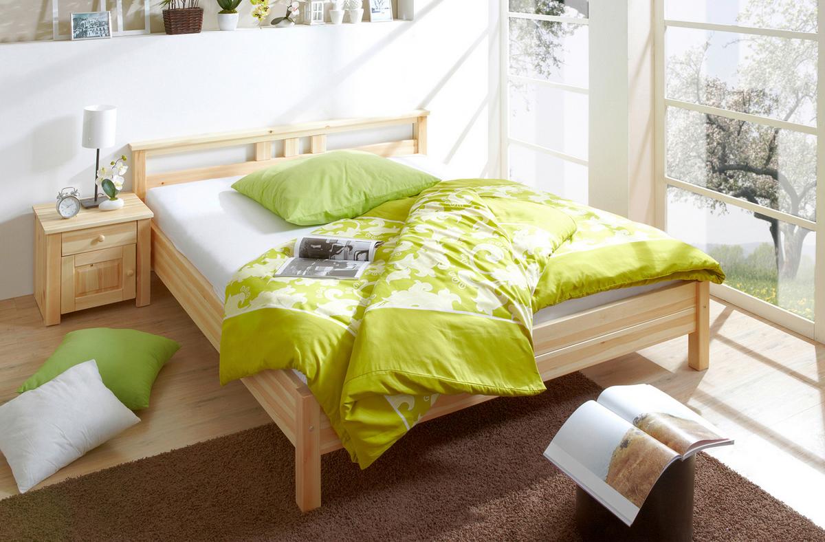 Bett Merci ca. 140x200 cm Kiefer - Kieferfarben, KONVENTIONELL, Holz (140/200cm) - MID.YOU
