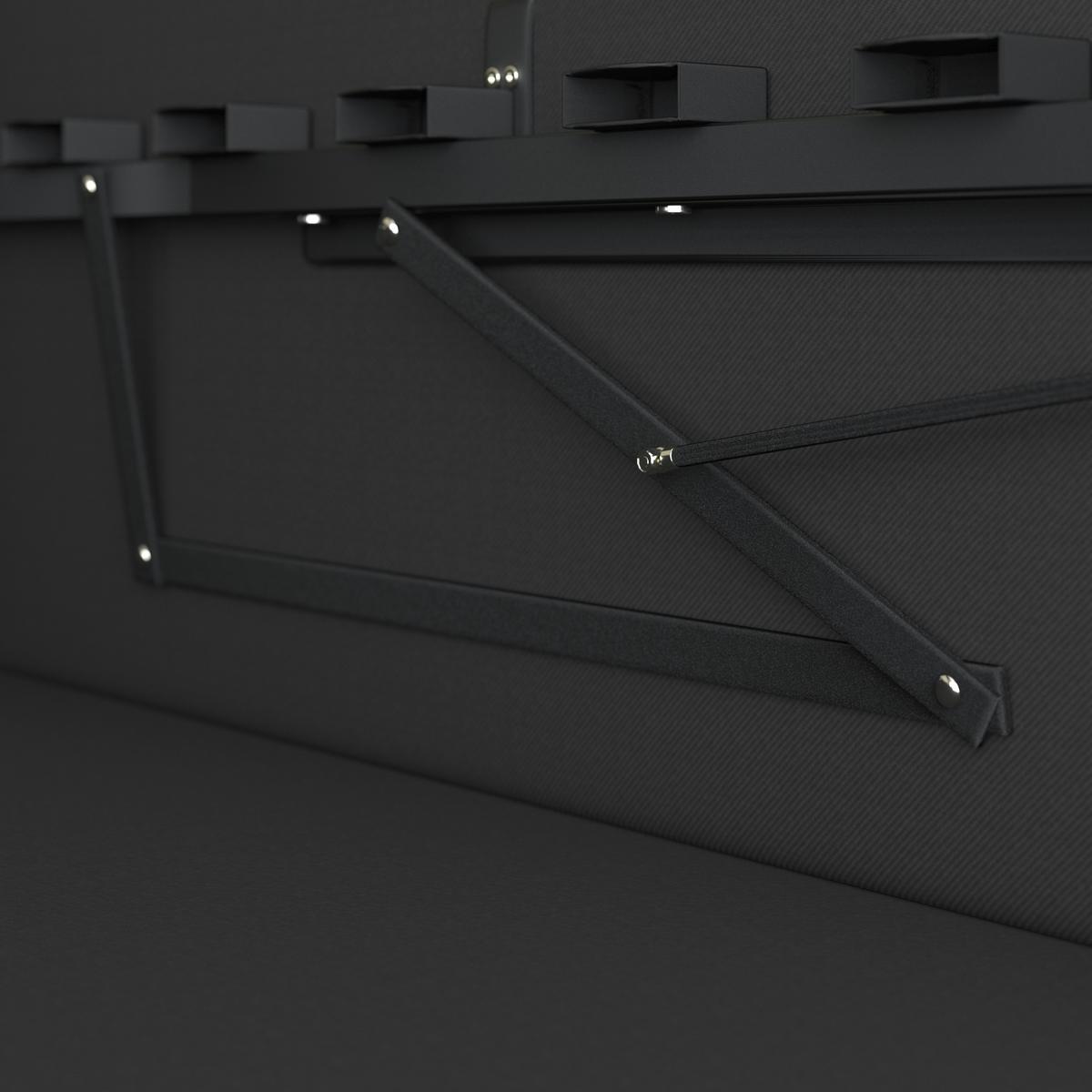 Oblazinjena Postelja Serena, Rjava, 180x200 - črna/naravne barve, Moderno, kovina/umetna masa (180/200cm) - Bessagi Home