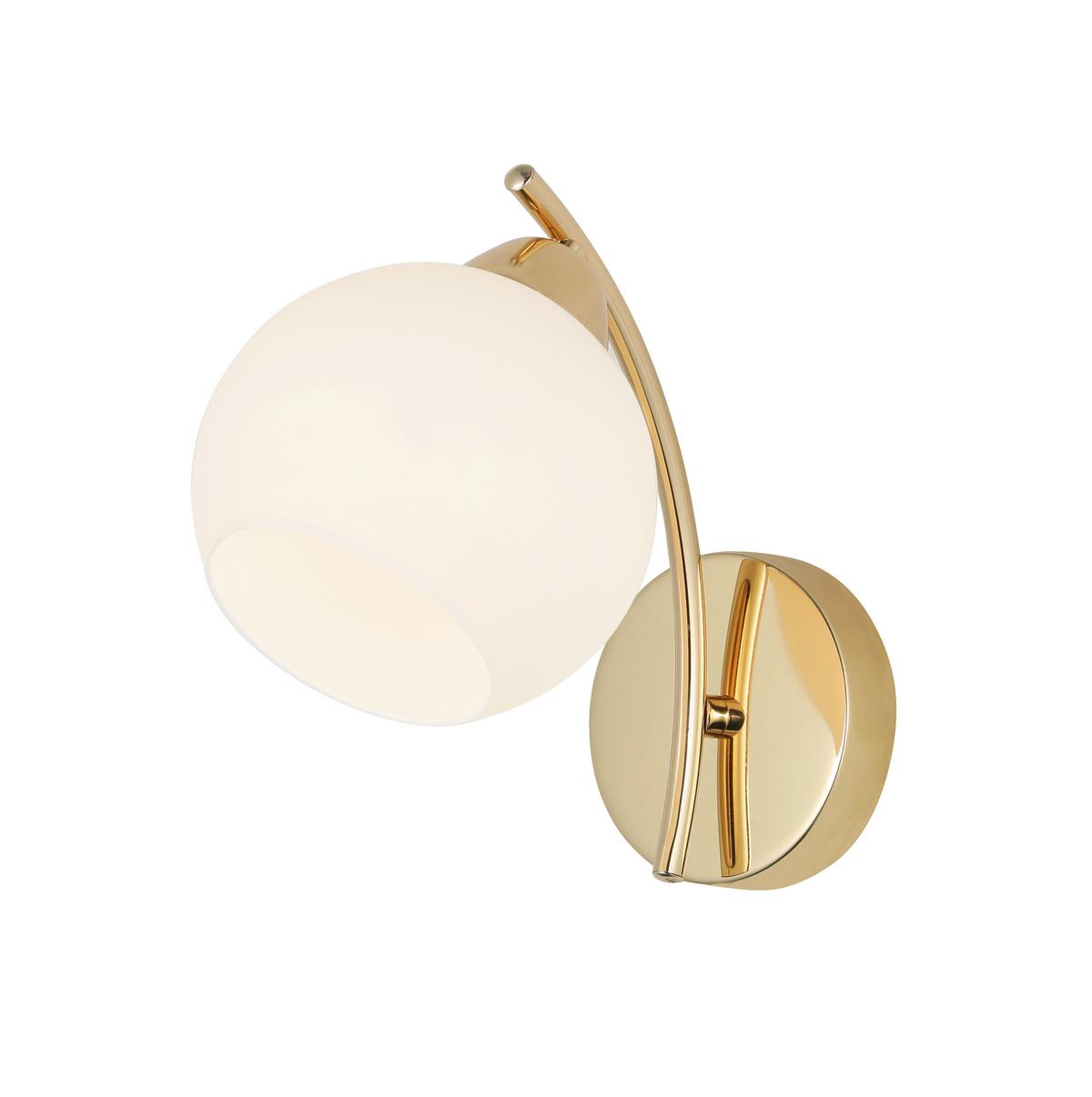 KINKIET 21-38593 AMOS - biały/kolor złoty, Konventionell, metal (22/13/21cm)