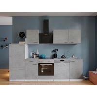 Kuhinjski Blok Z Aparati Malia, 280cm - barve nerjavečega jekla/siva, Basics, kovina/leseni material (280cm) - Respekta