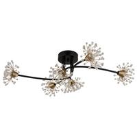 DECKENLEUCHTE 16054-6D FIORE - Klar/Goldfarben, Design, Kunststoff/Metall (74/43/22cm) - Globo