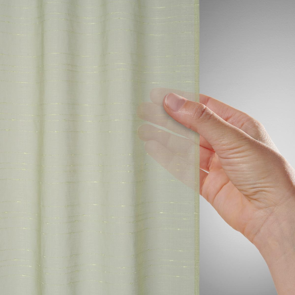Zavjesa S Omčama Ida - zelena, Konvencionalno, tekstil (135/245cm) - Based