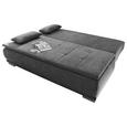 Sofa mit Schlaffunktion in Dunkelgrau 'Luigi LUX.3DL' - Dunkelgrau/Silberfarben, MODERN, Holzwerkstoff/Kunststoff (208/93/105cm) - Livetastic Sofa mit Schlaffunktion in Dunkelgrau 'Luigi LUX.3DL' - Dunkelgrau/Silberfarben, MODERN, Holzwerkstoff/Kunststoff (208/93/105cm) - Livetastic