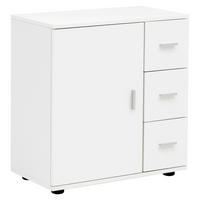 Spodnja Omarica Weiss - srebrne barve/črna, Basics, kovina/umetna masa (60/65,5/33cm) - MID.YOU