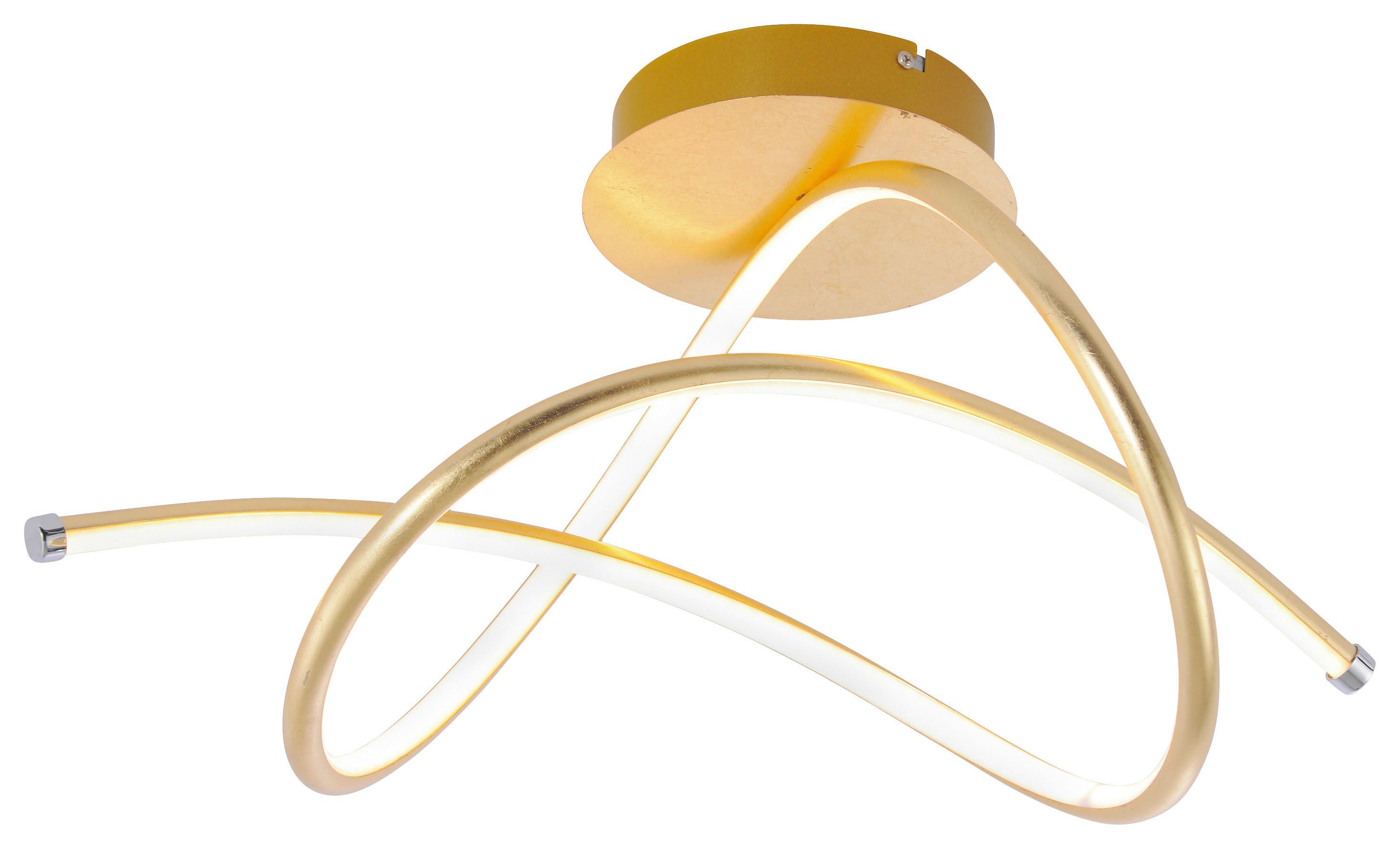 LED-Deckenleuchte Violetta max. 30 Watt - Goldfarben, Kunststoff/Metall (51/28/30cm)