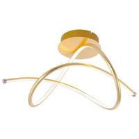 LED-Deckenleuchte Violetta max. 30 Watt - Goldfarben, Kunststoff/Metall (51/28/30cm)
