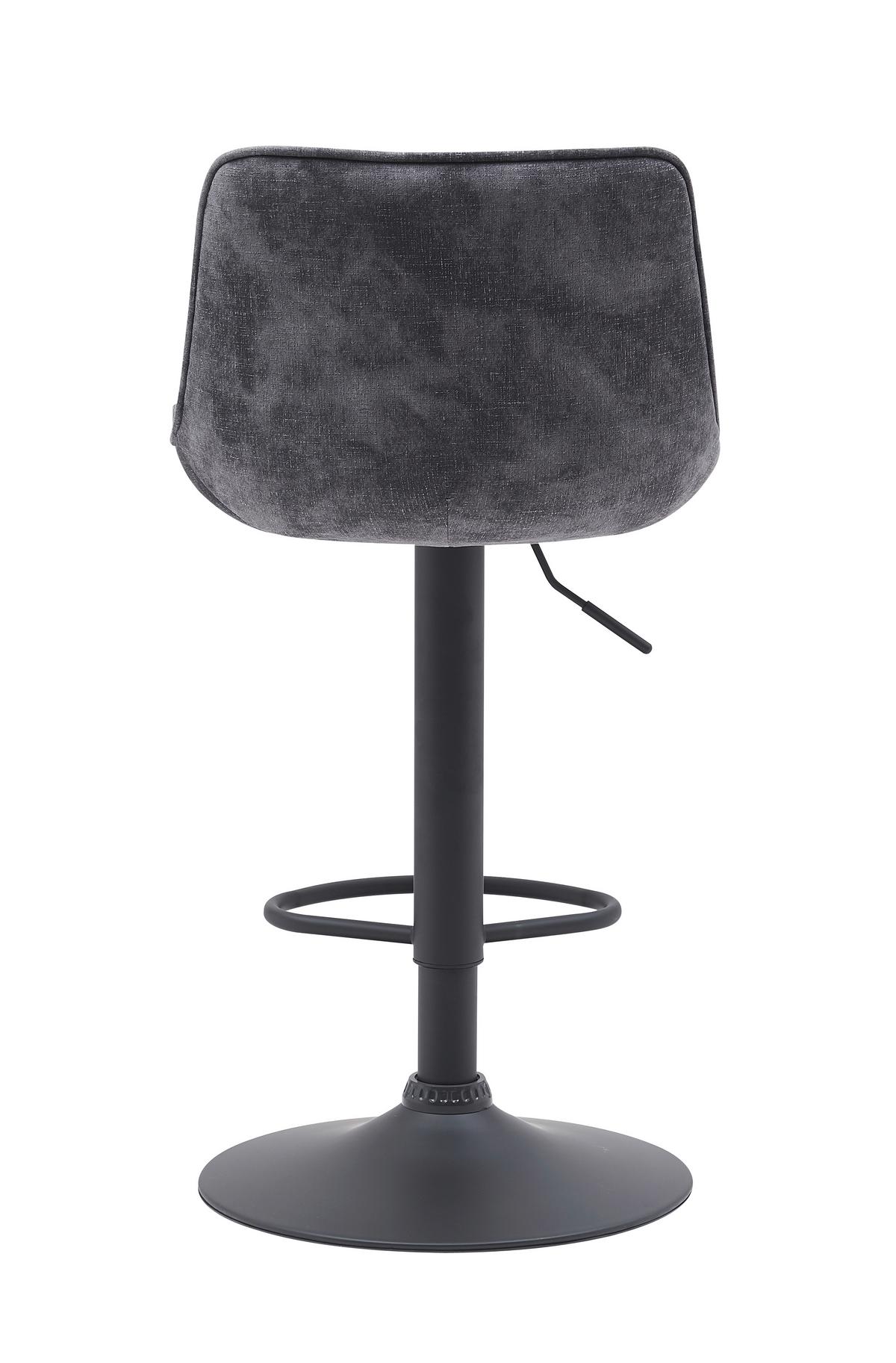 BARHOCKER-SET SABINE II H 2ER-SET - Anthrazit/Schwarz, MODERN, Textil/Metall (46/86-108/54cm) - MID.YOU