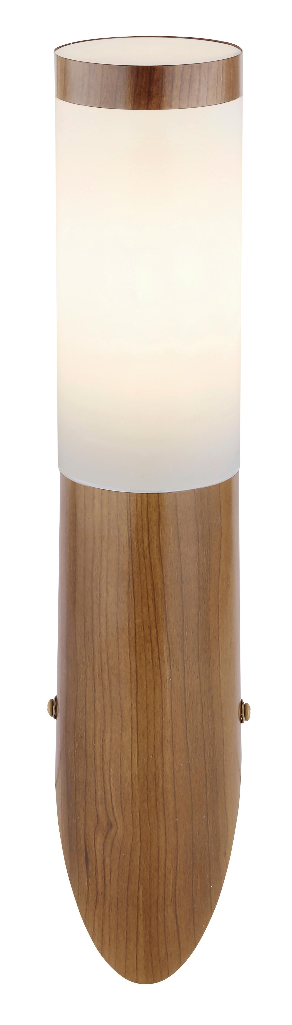 Zunanja Stenska Svetilka Boston - opal/rjava, Basics, kovina/umetna masa (7,6/39cm) - Globo