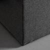 Boxbett 140x200 cm, "Rosa", grau, mit Topper - Dunkelgrau/Schwarz, MODERN, Holz/Holzwerkstoff (146/103/205cm) - Bessagi Home