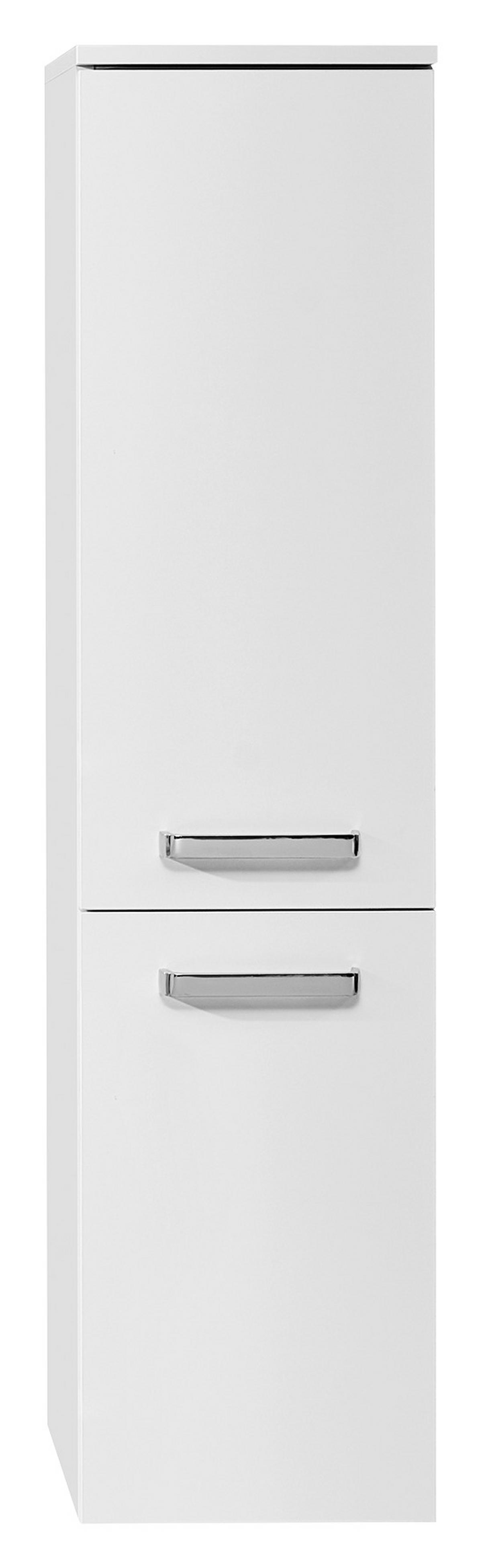 SZAFKA ŚREDNIA TIVOLI 312 - biały/kolor chromowy, Design, materiał drewnopochodny/metal (30/123,2/33cm) - Xora