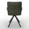 STOL MED ARMSTÖD TESS - grön/svart, Modern, metall/trä (64/90/63cm) - Bessagi Home