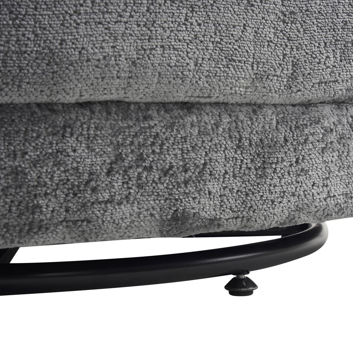 FOTEL NIELS - czarny/szary, Modern, metal/tkanina (65/73/75cm) - MID.YOU