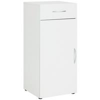 Komoda Mrk - bela/barve aluminija, Konvencionalno, umetna masa/leseni material (45/98/40cm) - Mömax