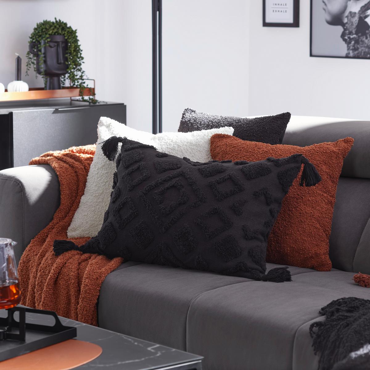 Díszpárna Ibiza 60/40 - fekete, Modern, textil (40/60cm) - Modern Living