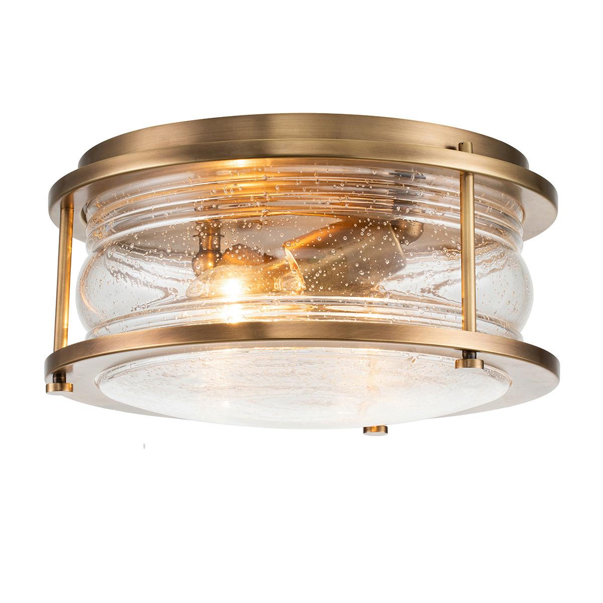 Kupaonska Stropna Svjetiljka Qn-Ashlandbay - boje mjeda, Konvencionalno, staklo/metal (30.5/15.4cm) - Elstead Lighting