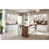 Bucătărie la comandă Nordic - alb/culoare lemn stejar, Romantik / Landhaus, material pe bază de lemn - Nobilia