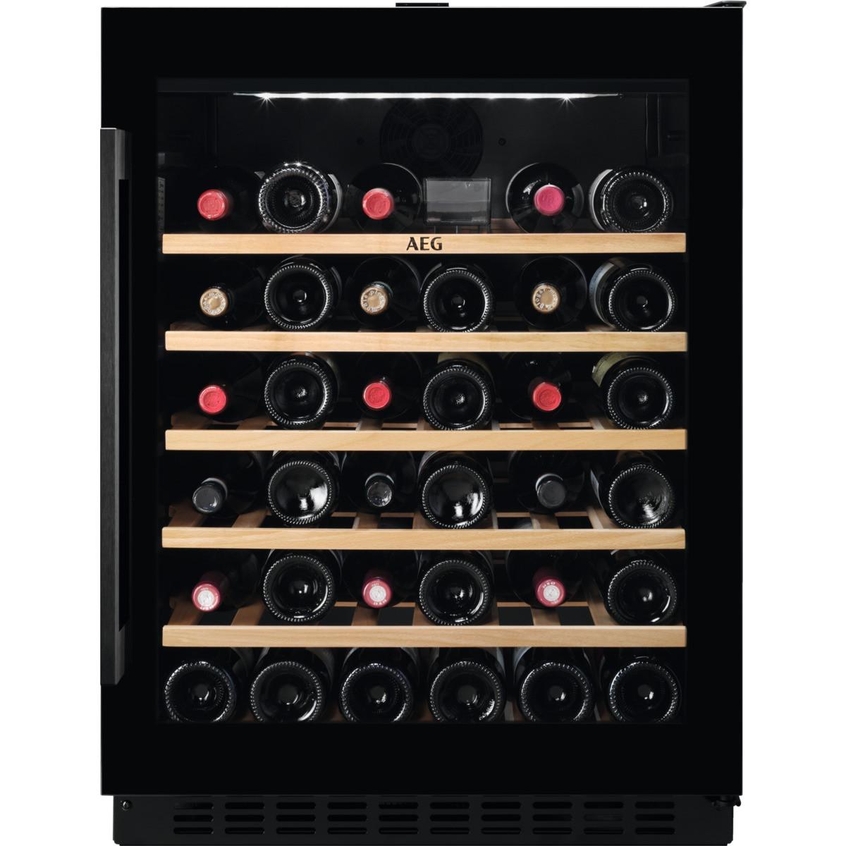 Weinkühlschrank AWS4052B5B Schwarz - Schwarz, Glas/Holz (59,5/82/56,5cm) - AEG