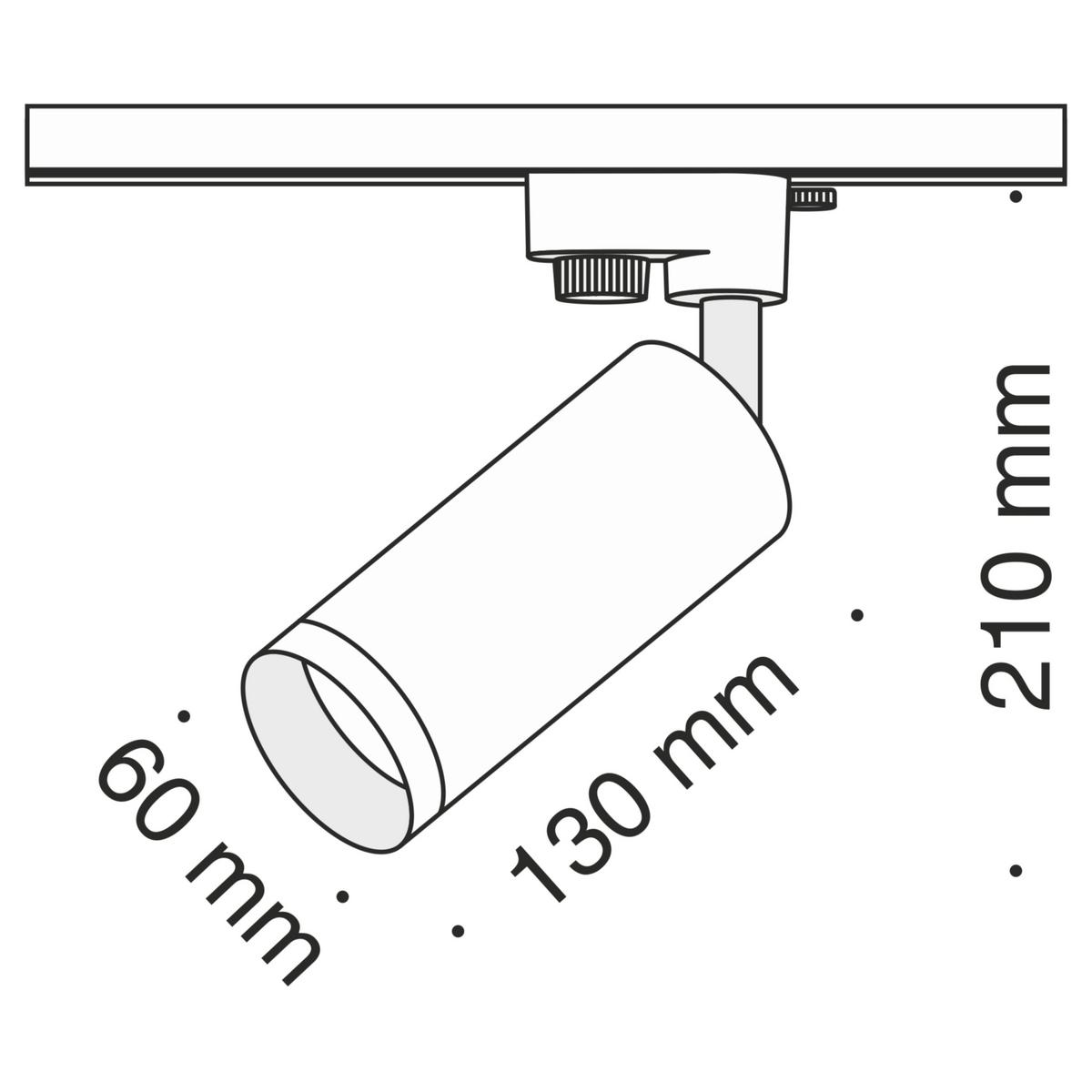 SCHIENENSYSTEM-STRAHLER FOCUS - Weiss, Basics, Metall (6/21/13cm) - MAYTONI