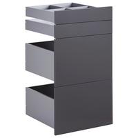 Schubladenset Unit in Anthrazit - Anthrazit, MODERN, Holzwerkstoff (45,3/83/47cm) - Based