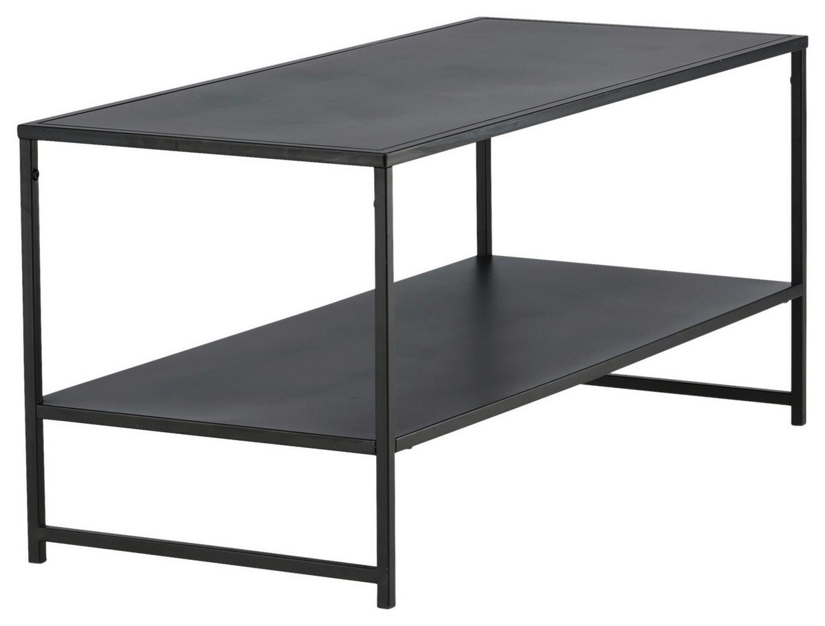 COUCHTISCH STAAL - Schwarz, Design, Metall (102/43/45cm) - Livetastic
