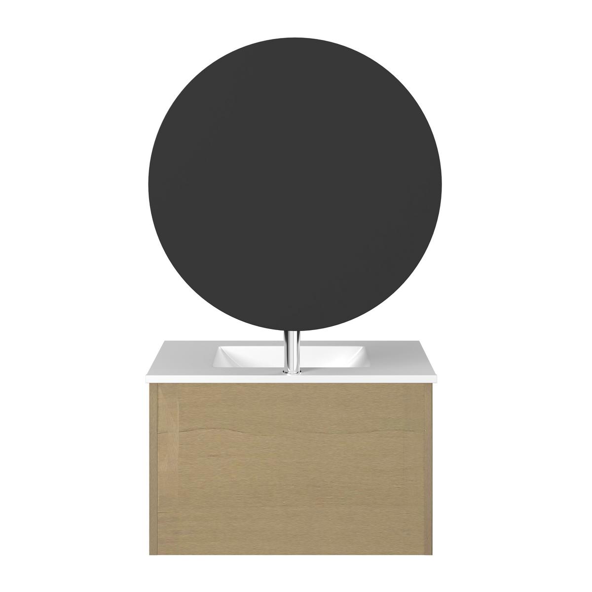 Badezimmer Leona Eichefarben 3- teilig - Eiche dunkel, MODERN, Glas/Keramik - Bessagi Home