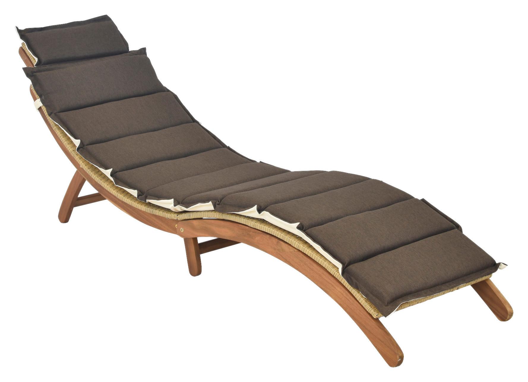 Vrtni Ležalnik Capri, Masivno - naravne barve, Moderno, kovina/umetna masa (183/60/54cm) - Gardenson