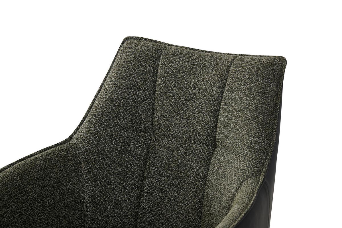 Scaun LEONY - verde/negru, Modern, lemn/metal (56/89/63cm) - Premium Living