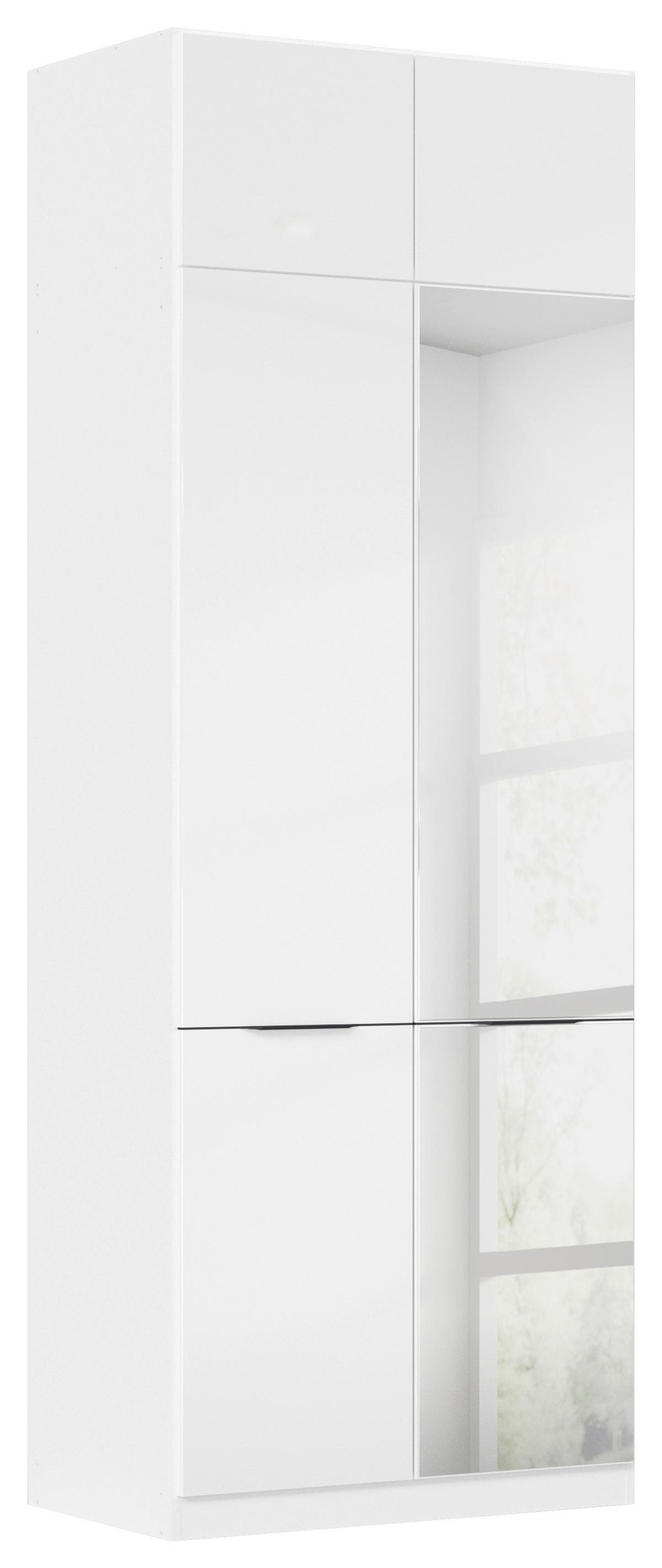Nastavak Ormara Max - bijela/bijela visoki sjaj, Konvencionalno, drvni materijal (91/39/54cm) - Modern Living