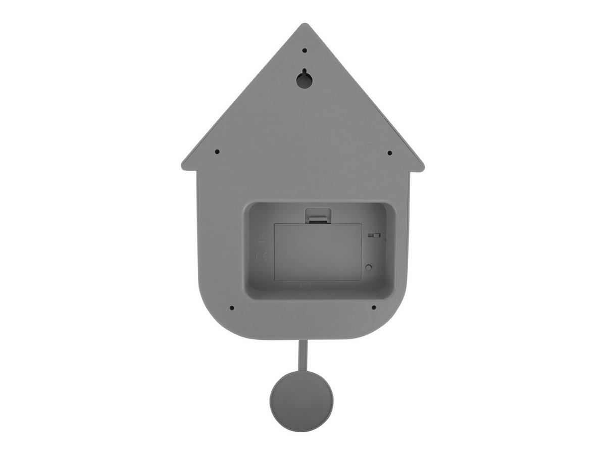 ZEGAR ŚCIENNY WALL CLOCK MODERN CUCKOO - szary, Konventionell, tworzywo sztuczne (21,5/41/8,5cm) - Karlsson
