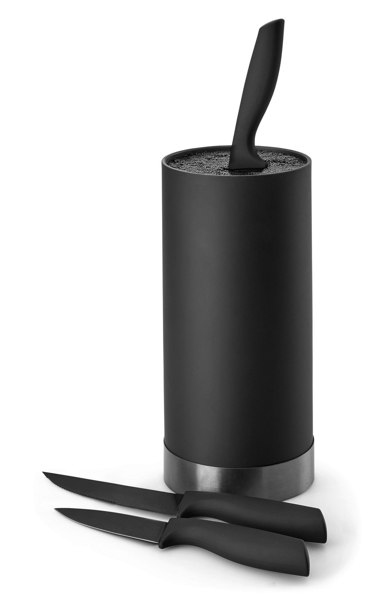 Késtartó Blokk Ew-Mb-0399 - fekete, Basics, műanyag (11/22cm) - Echtwerk