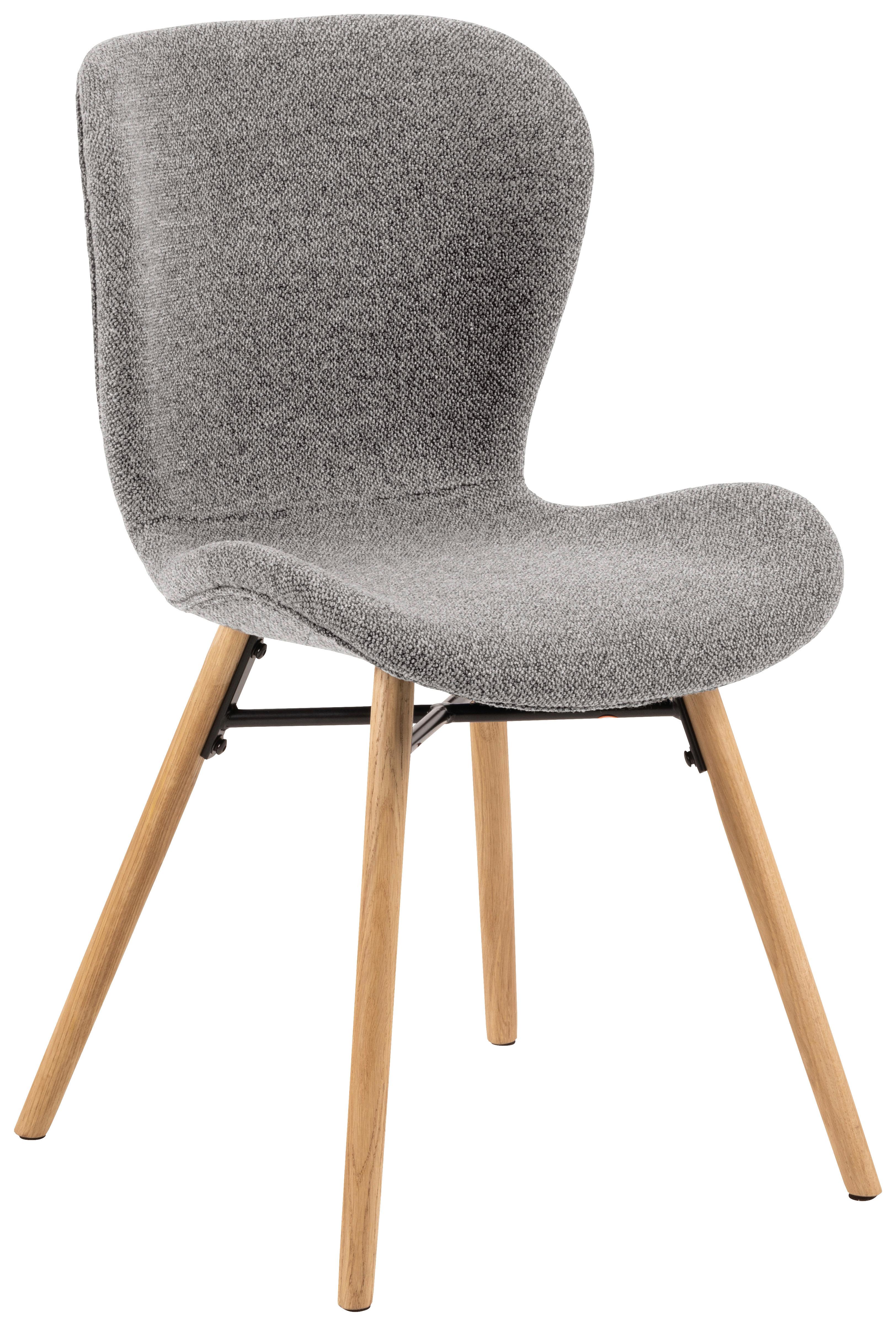 KRZESŁO BATILDA -A1 - kolor naturalny/szary, Design, metal/drewno (47/82,5/53cm) - MID.YOU