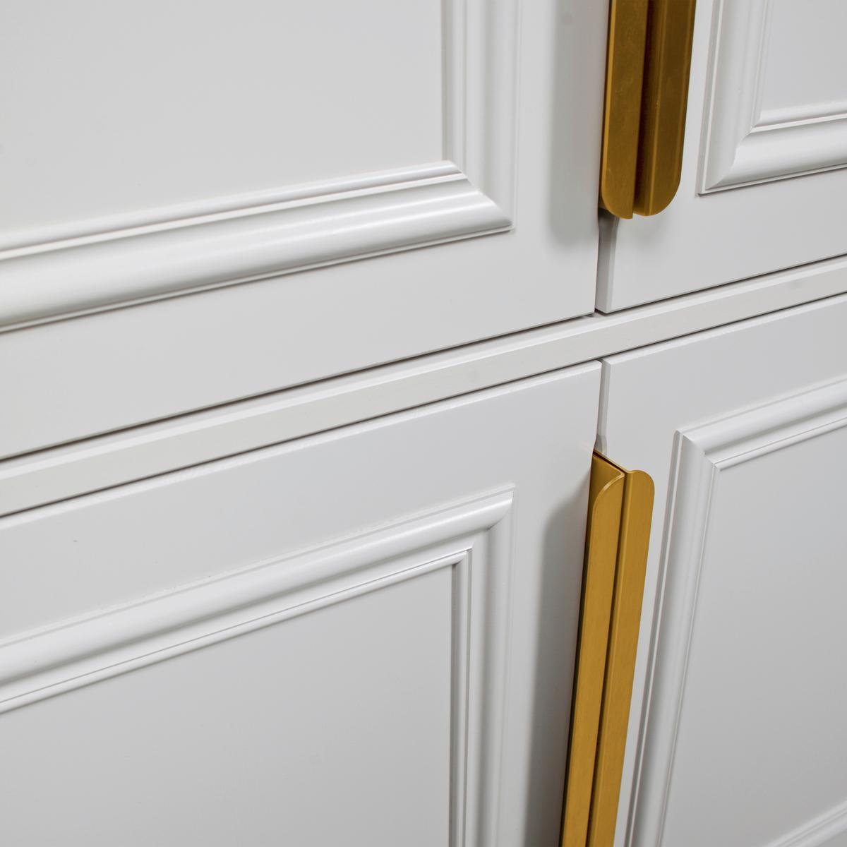 Drehtürenschrank Organize Grau - Roségold/Grau, Basics, Holz/Metall (110/215/44cm) - MID.YOU