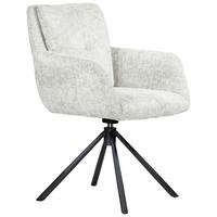 KRZESŁO Z PODŁOKIETNIKAMI JENNY - beżowy/czarny, Design, metal/tkanina (63/84/62,5cm) - Novel