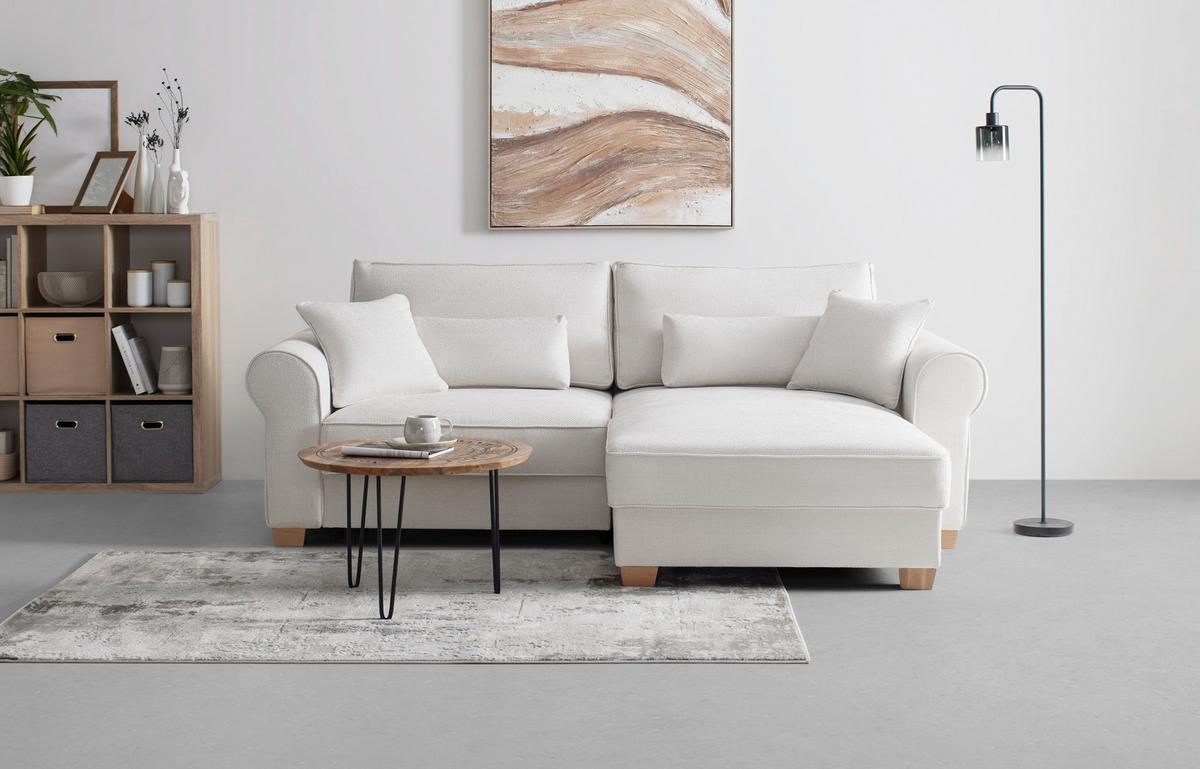 Wohnlandschaft Angelo Beige - Beige, MODERN, Holz/Holzwerkstoff (255/92/185cm) - Mömax