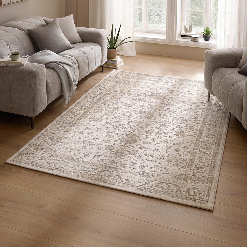 VÄVD MATTA RAVIN - cremefärgad, Klassisk, textil (160/230cm) - Mömax