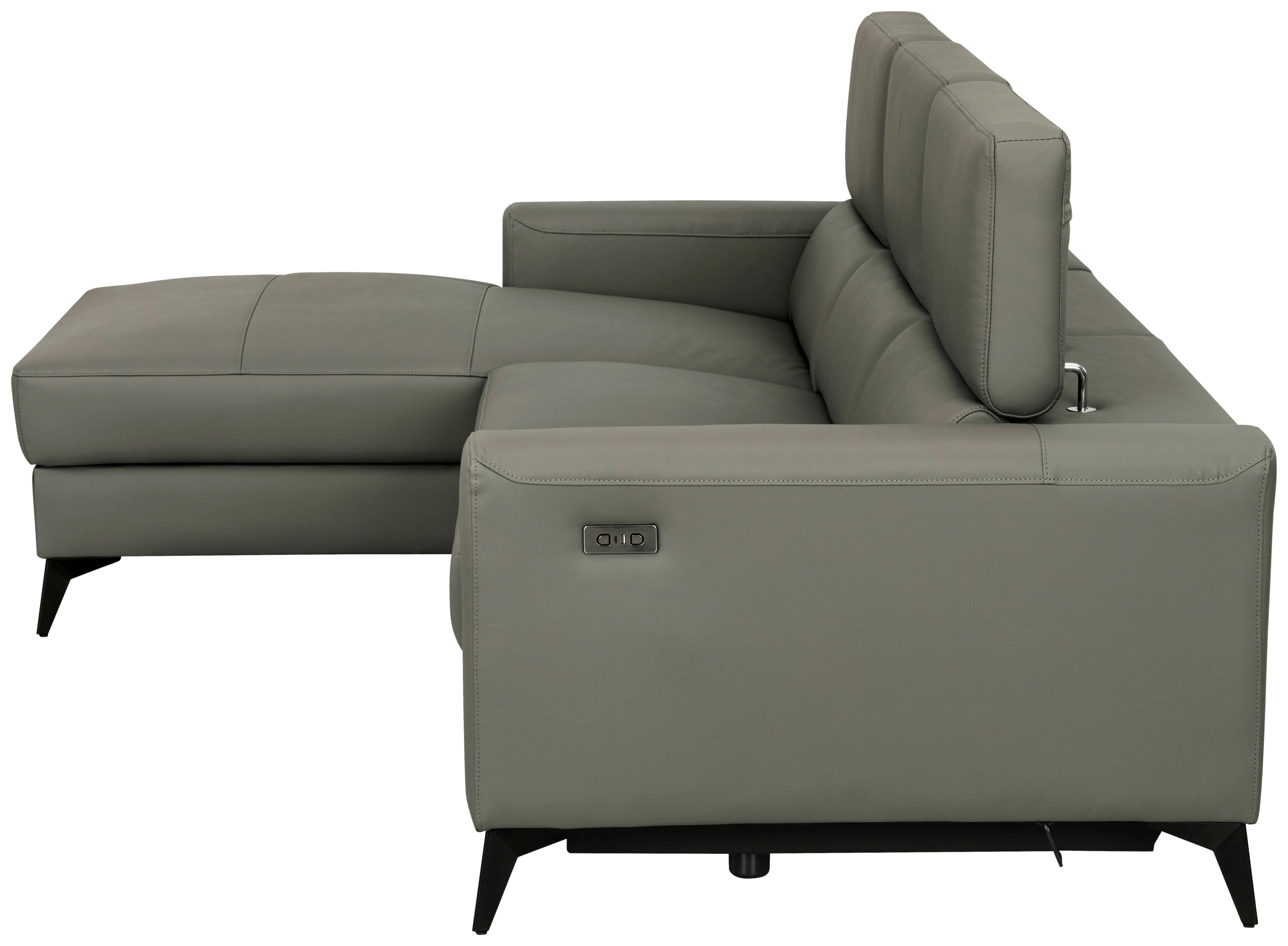 Sedežna Garnitura Ben, Leva - temno siva/črna, Moderno, kovina/tekstil (102-180/75-95/235cm) - Premium Living