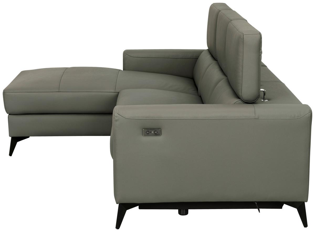Sedežna Garnitura Ben, Leva - temno siva/črna, Moderno, kovina/tekstil (102-180/75-95/235cm) - Premium Living